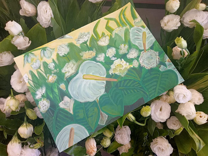 white flowers of mourning